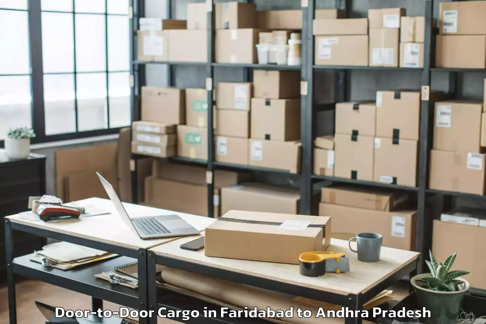 Reliable Faridabad to Tenali Door To Door Cargo